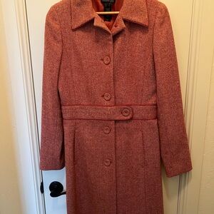 Kenneth Cole Wool Blend Tweed Coat